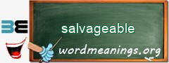 WordMeaning blackboard for salvageable